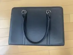 黒い合成皮革ビジネスバッグ