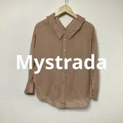 美品⭐︎Mystrada⭐︎ボリュームシアーシャツ／ライトブラウン