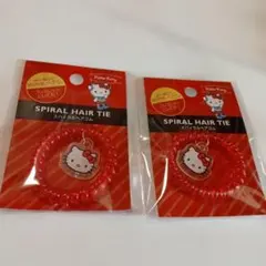Hello Kitty スパイラルヘアゴム★2個セット★ 赤★人気★サンリオ