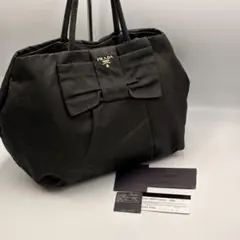 プラダ PRADA イブニングハート ビジューハンドバッグ がま口 袋付き