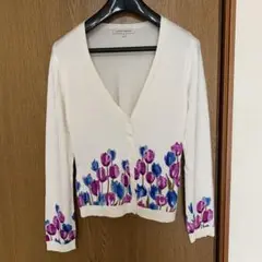 値下げ　LAURA ASHLEYチューリップ柄カーディガン