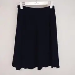 【Courrèges】ネイビー フレアスカート ひざ丈 Lサイズのサムネイル