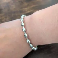 6mmボールチェーンブレスレット　ハンドメイド