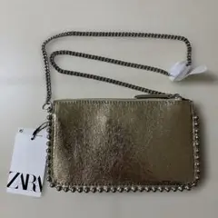 ZARA ザラ ゴールド スタッズ クラッチバッグ 新品 未使用 タグ付き ☆