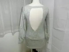 GYDA ニット チュニック バックオープン 背中あき グレー