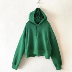 ☆【ヴィジットデザイン】パーカー 綿混 サイドポケット 長袖 無地 カジュアルL