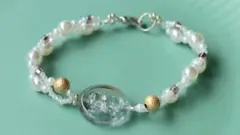 クリアドロップ　ビーズブレスレット