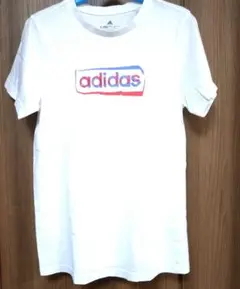 adidas 白　半袖Tシャツ　XS