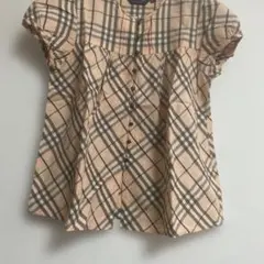 130 BURBERRY LONDON オレンジチェックのワンピース - メルカリ