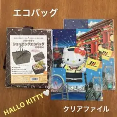 【新品未使用】ハローキティ エコバッグ クリアファイル 非売品！