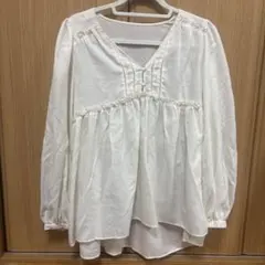 GU ホワイト 長袖ブラウス