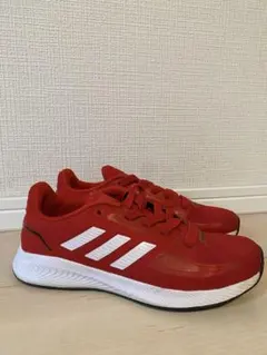 adidas キッズ ランニングシューズ レッド 21.5cm