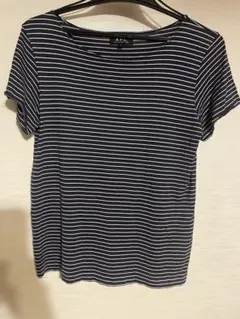 A.P.C. ストライプ Tシャツ Mサイズ ネイビー