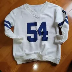 ホワイト Vネック トレーナー 54 L