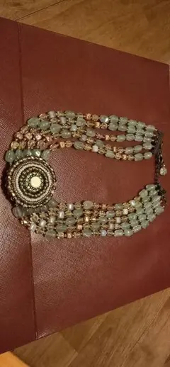 日*1様 多層ビーズネックレス&イヤリング