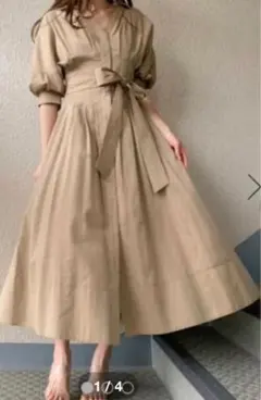 【お値下げ】SNIDEL（スナイデル） シャツディテールワンピース （ベージュ）