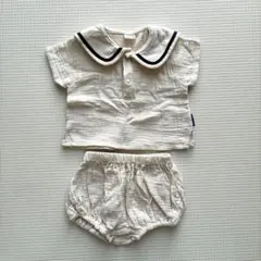 petit main/プティマイン　ガーゼセーラーセットアップ　80cm