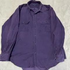 OLD UNIQLO 紫　ビンテージ y2kオールドユニクロ コーデュロイシャツ