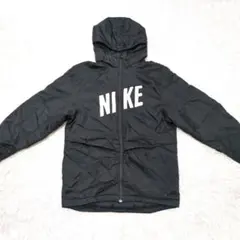 00s NIKE ナイキ ビッグロゴ ナイロンジャケット パーカー S相当 黒