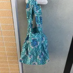 アフリカンプリント　折りたたみ布バッグ