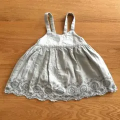 apres les cours刺繍リボン付きジャンパースカート