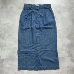 デニムスカート フロントボタン ロングスカート USA製 80s 90s レトロ