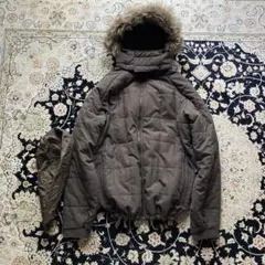 00s Columbia puffer jacket ファー付き　ブラウン