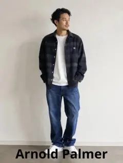 春物【美品】メンズ Arnold Palmer L ネルシャツのサムネイル