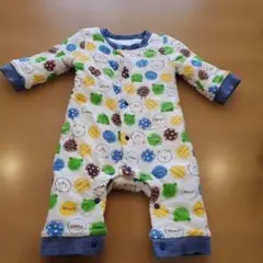 西松屋　綿100%動物柄ロンパース70cm