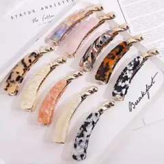 バナナクリップ・ヘアクリップ　アセテート　韓国