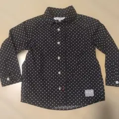 GLOBAL WORK ドット柄長袖シャツ M(100〜110)