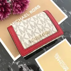 13 新品 MICHAEL KORS マイケルコース 財布 折り財布 レッド