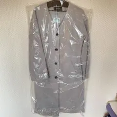 COMME CA ISM グレー ロングコート 11号