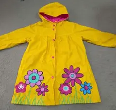 100cm花柄イエローレインコート
