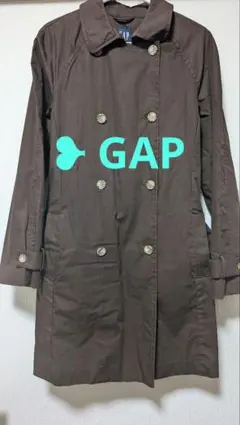 GAP　ブラウン ダブルブレスト コート 春　秋　XS 　カジュアル感ありのサムネイル