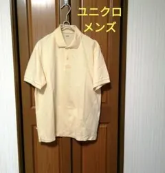 ユニクロ　メンズ　半袖ポロシャツ　XLサイズ　イエロー