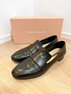 FABIO RUSCONI ファビオルスコーニ ローファー ブラック 38