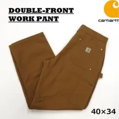 Carharttダブルニー34×34 極上フェードブラウン レザータグ 金ボタン Carharttダブルニー34×34 極上フェードブラウン レザータグ 金ボタン