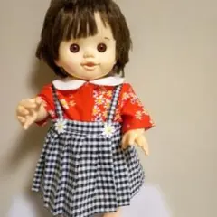 ぽぽちゃん 服 ハンドメイド トップス パンツ 麦わらキャップ 3点