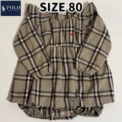 POLO Baby チェック柄 ロンパース 80サイズ