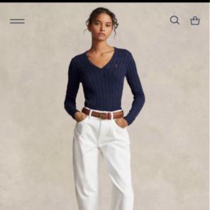 ポロ　ラルフローレン　ネイビー✖️ポニー刺繍レッド