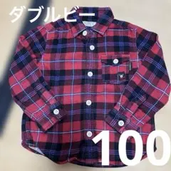 ダブルビー　MIKIHOUSE チェックシャツ　100cm
