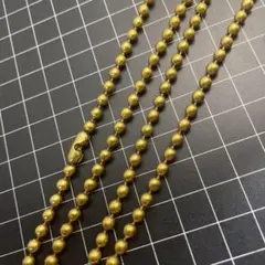 真鍮製ブラス4mm★50ｃｍ★ネックレスボールチェーン★超太ボールチェーン