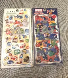 プチドロップステッカー　PIXAR & MARVEL キャラクターシールセット