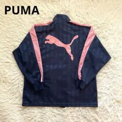 プーマ ネイビー×ピンク 両面プリント プージャー トラックジャケット S-M