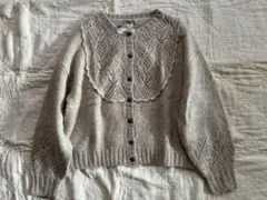 sm2 サマンサモスモス　かぎ針スカラップ切替カーディガン