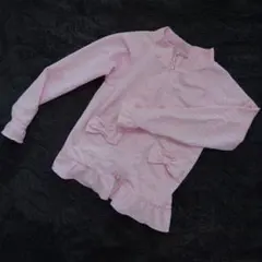 ピンク 水玉模様 ラッシュガード　110cm