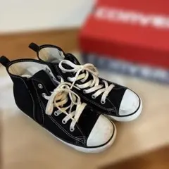 【値下げ不可】コンバース　ブラック　ハイカットスニーカー　21.0