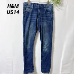 H&M 【US14】スキニーフィット デニムパンツ インディゴ古着［1点物］