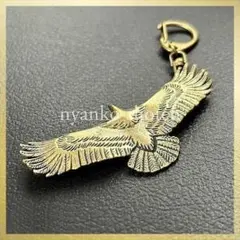 真鍮 キーホルダー イーグル 鷲 ヴィンテージ風 ラッキーアイテム 風水 お守り